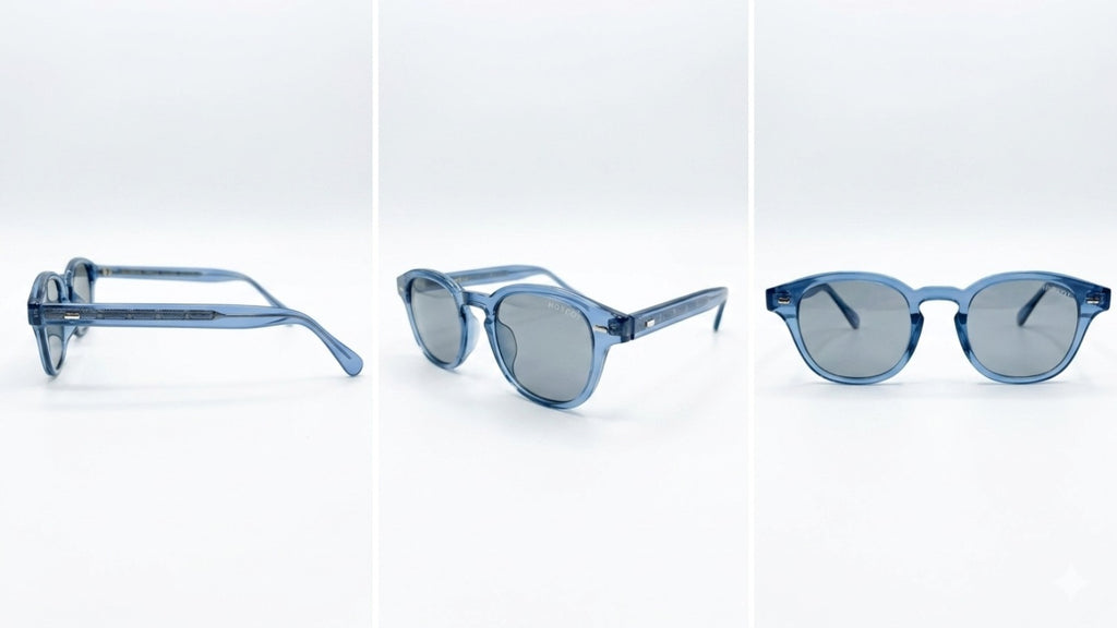 🕶️ MOSCOT Classic Sunglasses – Transparent Blue Edition