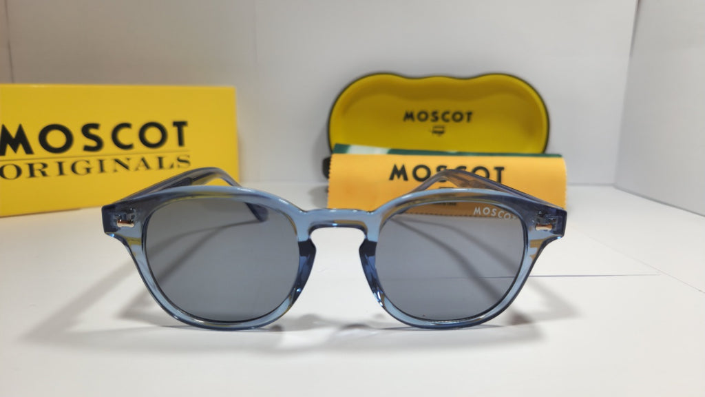 🕶️ MOSCOT Classic Sunglasses – Transparent Blue Edition