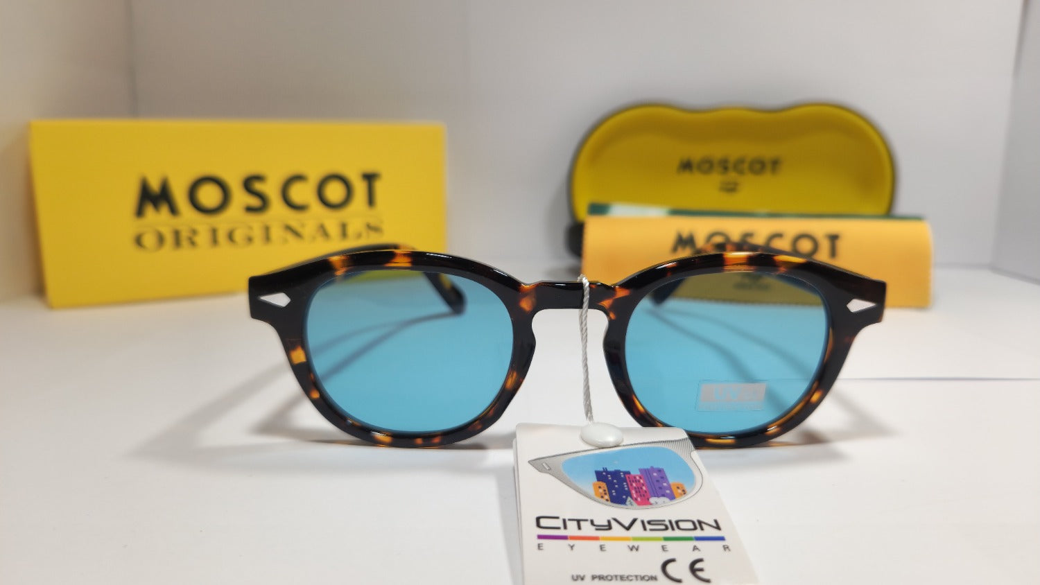 🕶️ MOSCOT Vintage Sunglasses – Blue Mirror Edition