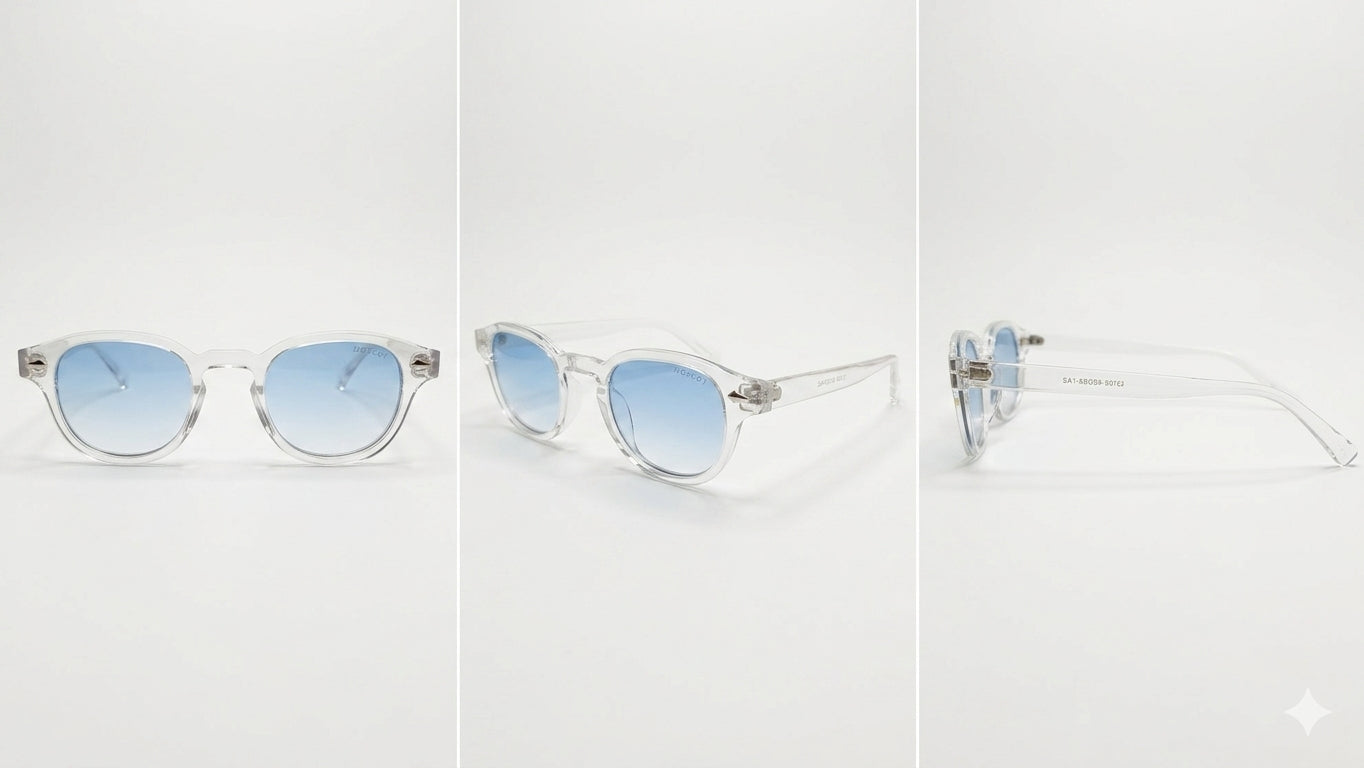 🕶️ MOSCOT Crystal Sunglasses – Ice Blue Edition