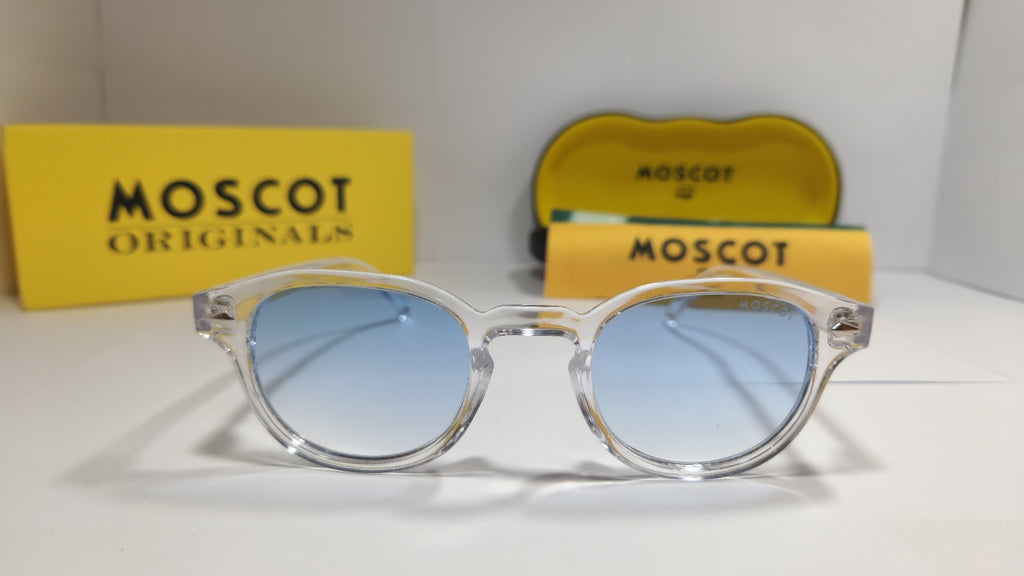 🕶️ MOSCOT Crystal Sunglasses – Ice Blue Edition